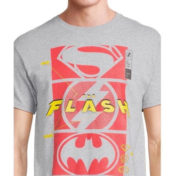 NEW DC Comics Men’s Size Small Heather Gray Super Icons Tee Shirt - Picture 5 of 9